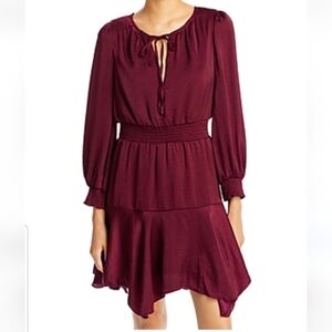 NWT Sam Edelman Keyhole Mini Dress, Burgundy, Size 12